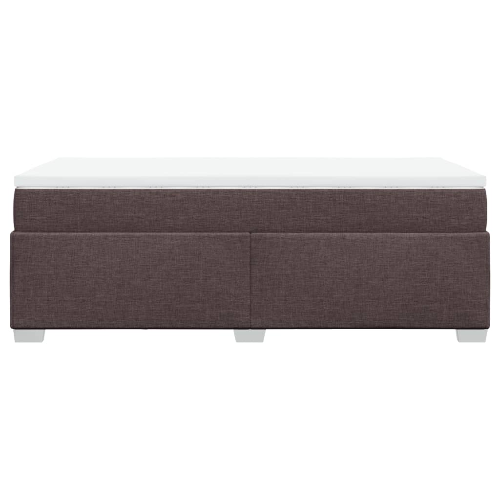 Giroletto a Molle con Materasso Marrone Scuro 100x200cm Tessuto | homemem39