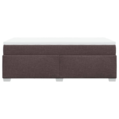 Giroletto a Molle con Materasso Marrone Scuro 100x200cm Tessuto | homemem39