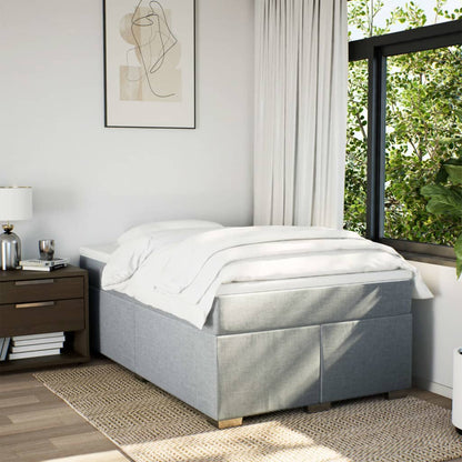 Giroletto a Molle con Materasso Grigio Chiaro 120x190cm Tessuto | homemem39