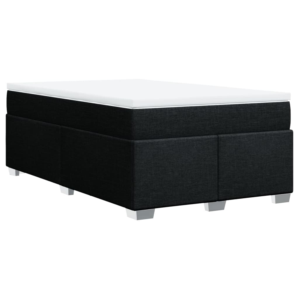 Giroletto a Molle con Materasso Nero 120x190 cm in Tessuto - homemem39