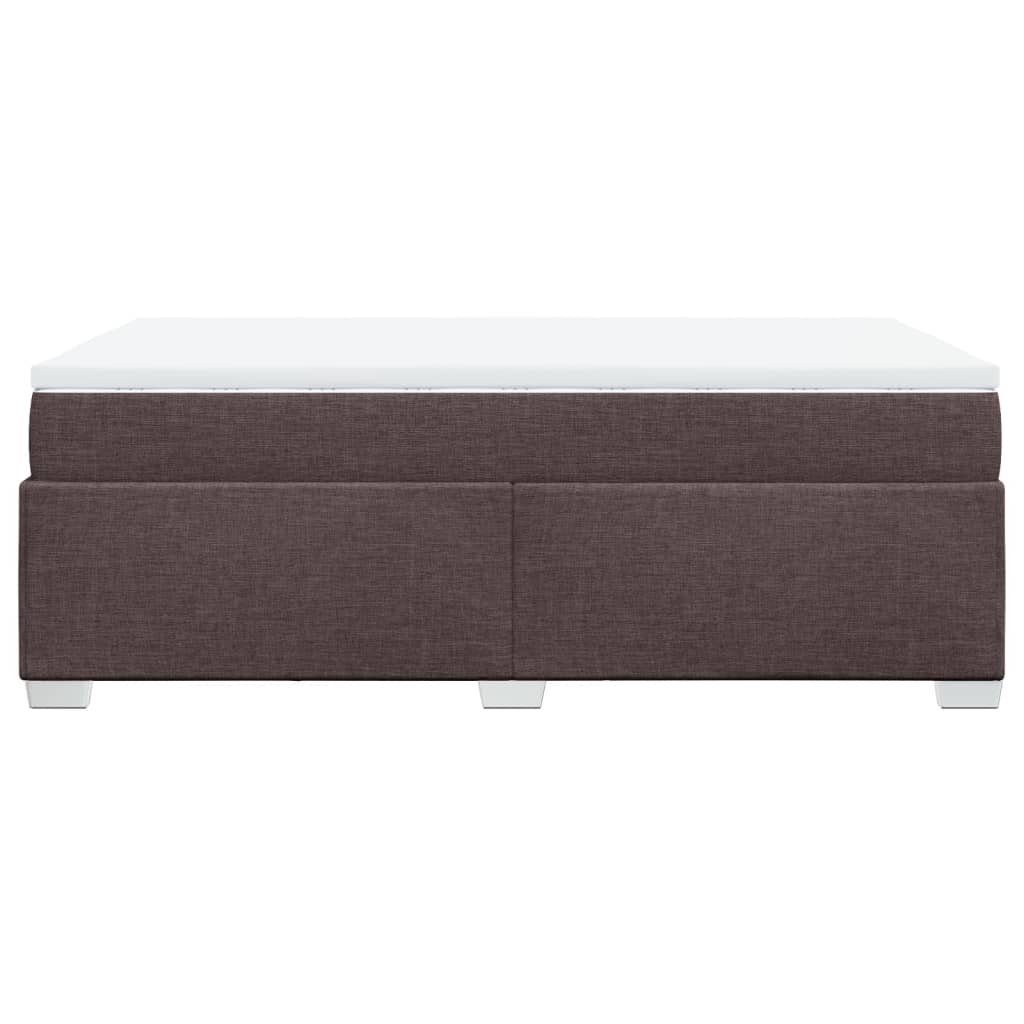 Giroletto a Molle con Materasso Marrone Scuro 120x190cm Tessuto | homemem39