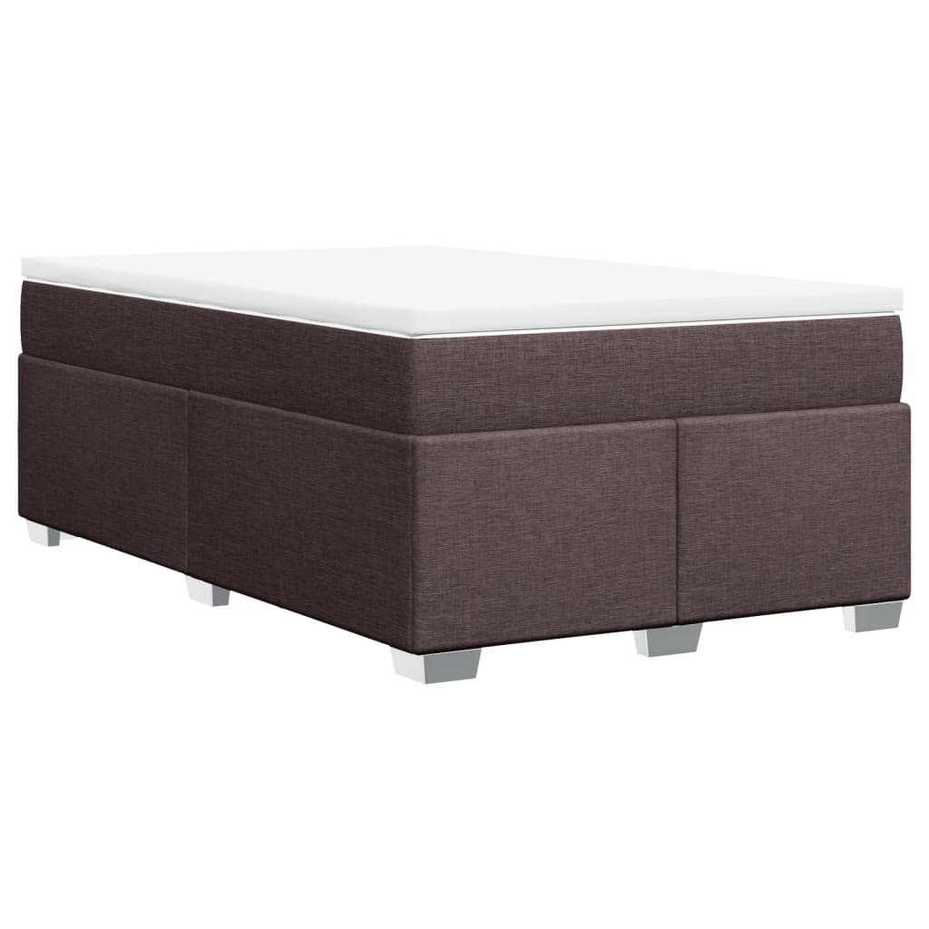 Giroletto a Molle con Materasso Marrone Scuro 120x190cm Tessuto | homemem39