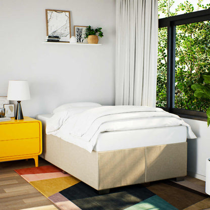 Giroletto a Molle con Materasso Crema 120x190 cm in Tessuto | homemem39