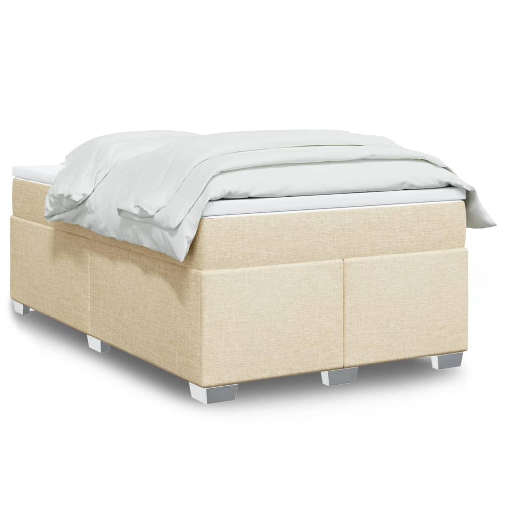 Giroletto a Molle con Materasso Crema 120x190 cm in Tessuto | homemem39