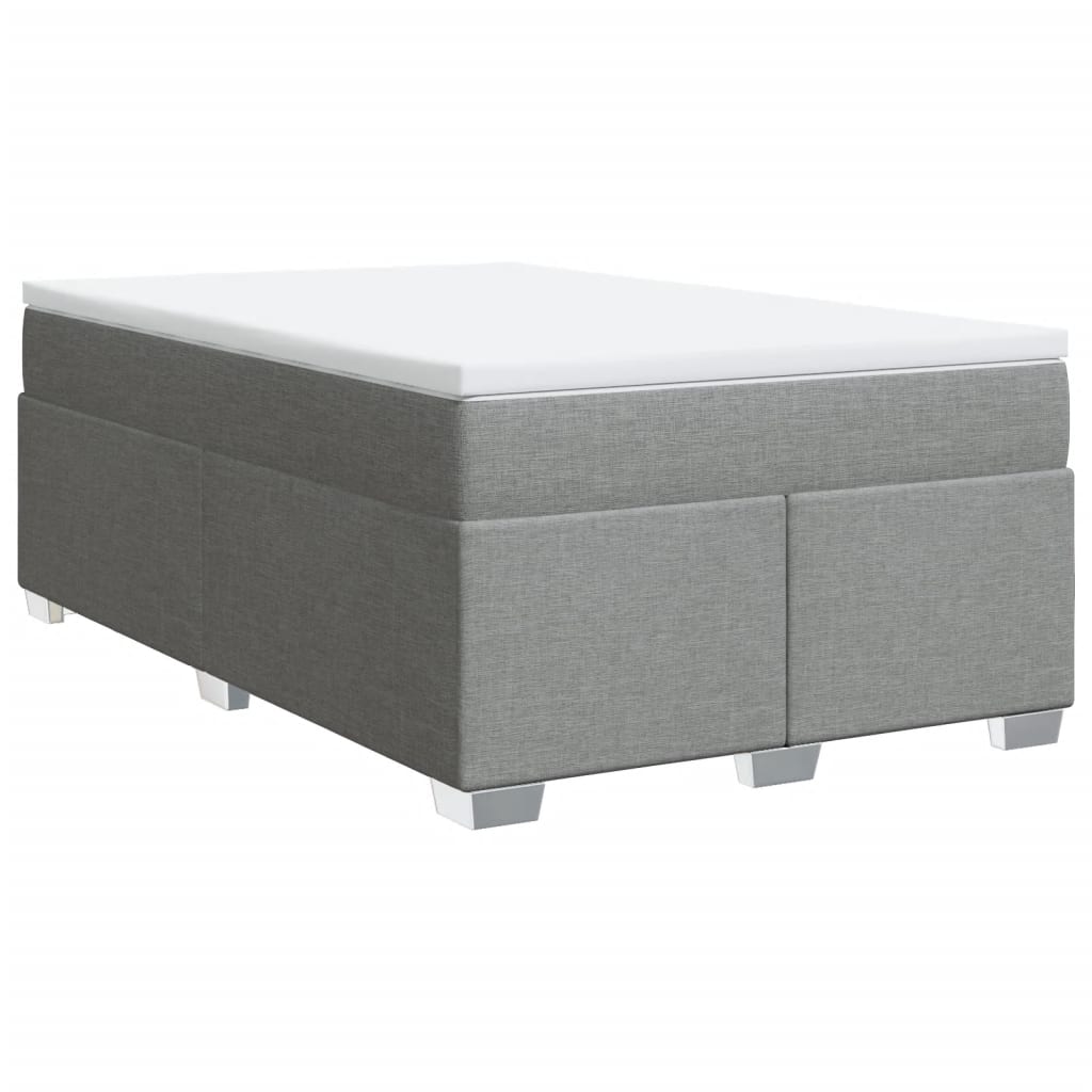 Giroletto a Molle con Materasso Grigio Chiaro 120x200cm Tessuto | homemem39