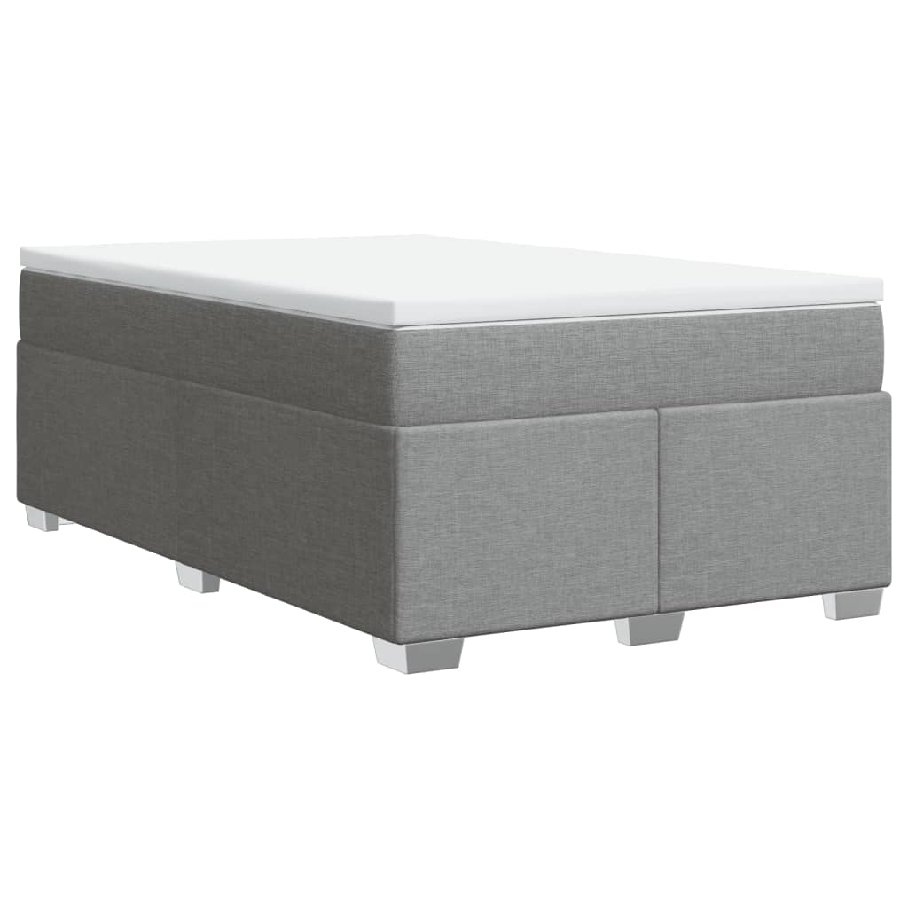 Giroletto a Molle con Materasso Grigio Chiaro 120x200cm Tessuto | homemem39