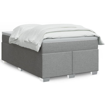 Giroletto a Molle con Materasso Grigio Chiaro 120x200cm Tessuto | homemem39