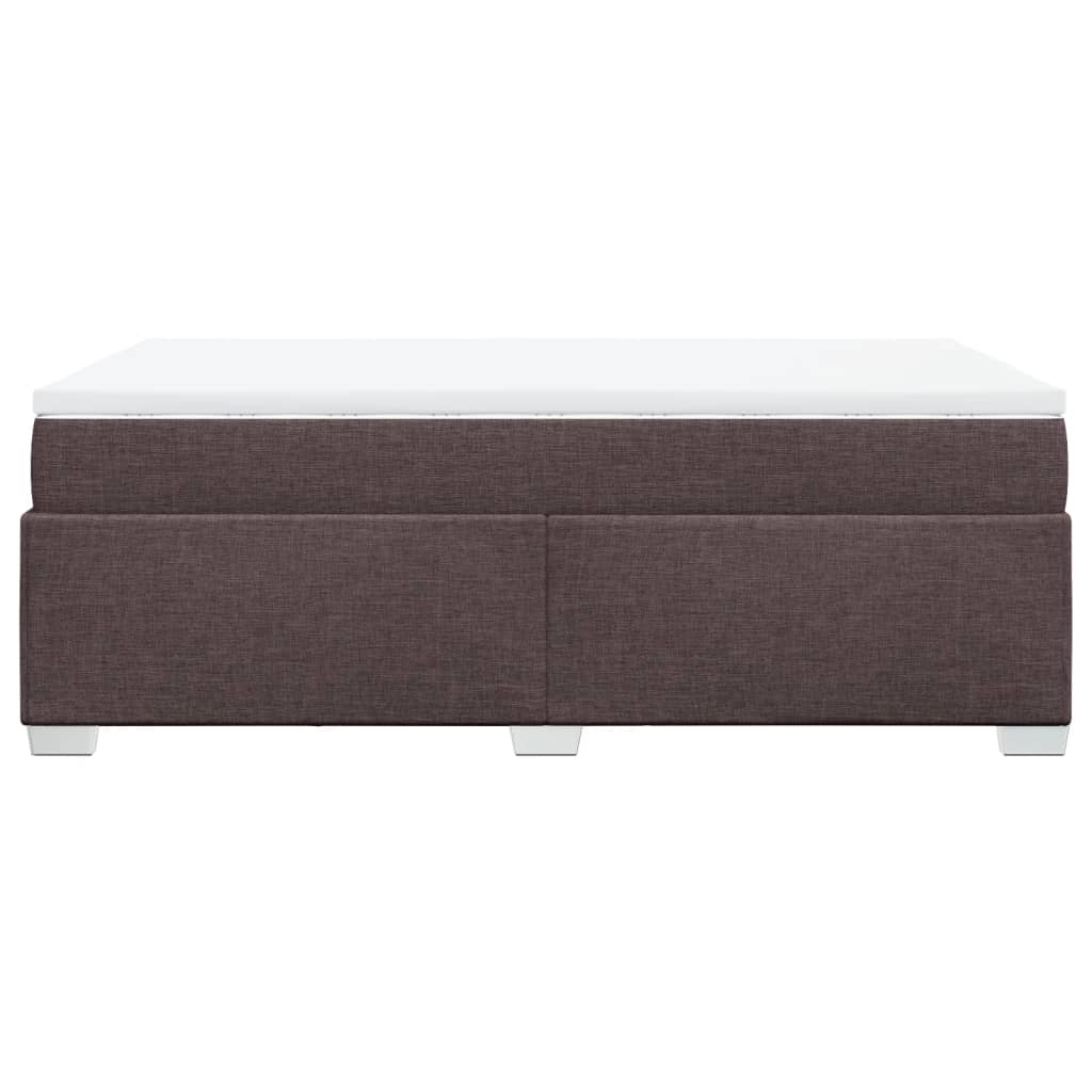 Giroletto a Molle con Materasso Marrone Scuro 120x200cm Tessuto | homemem39