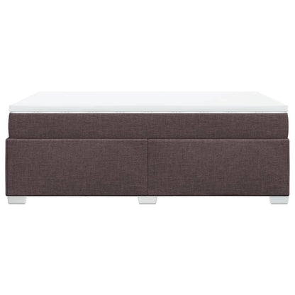 Giroletto a Molle con Materasso Marrone Scuro 120x200cm Tessuto | homemem39