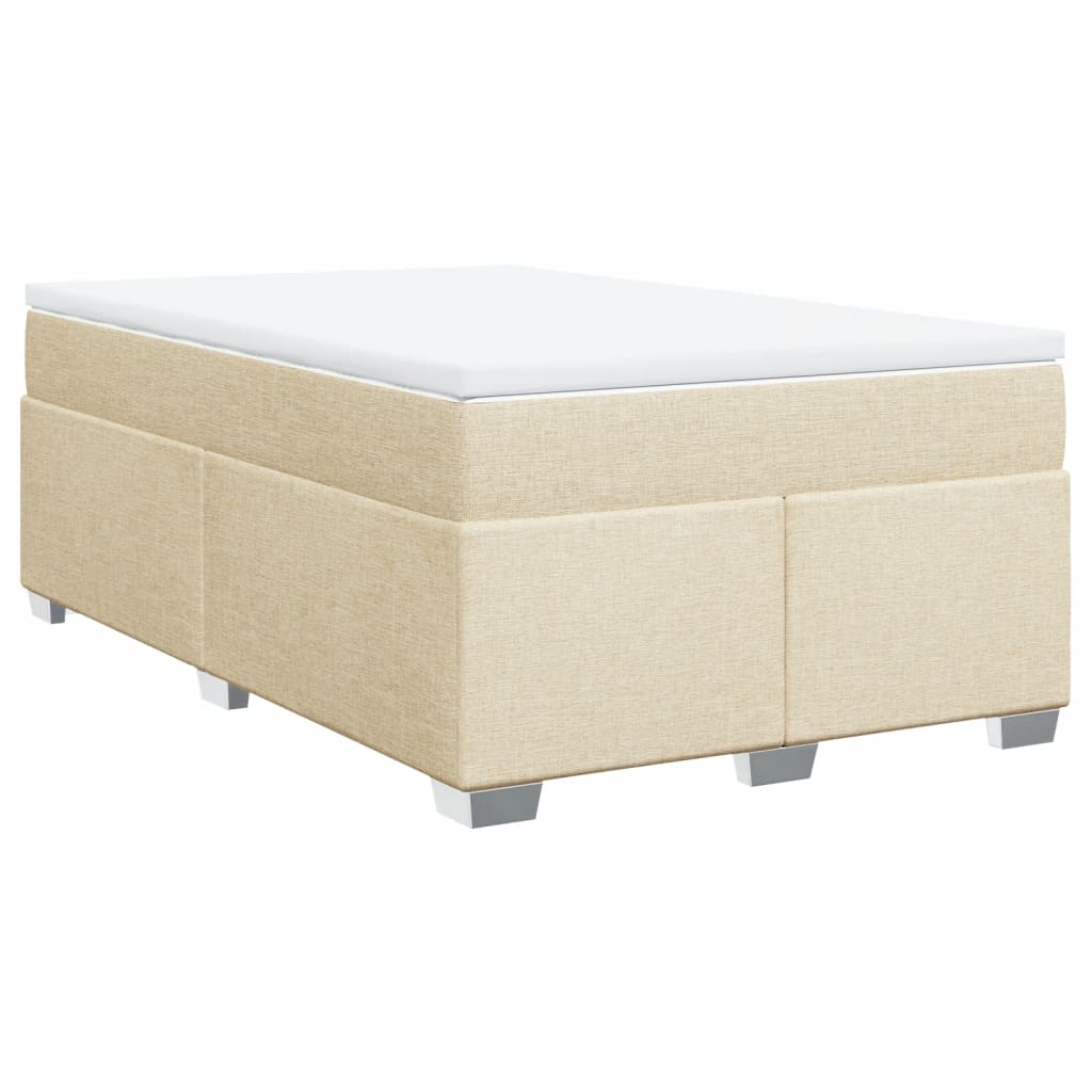 Giroletto a Molle con Materasso Crema 120x200 cm in Tessuto | homemem39