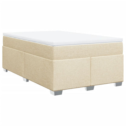Giroletto a Molle con Materasso Crema 120x200 cm in Tessuto | homemem39