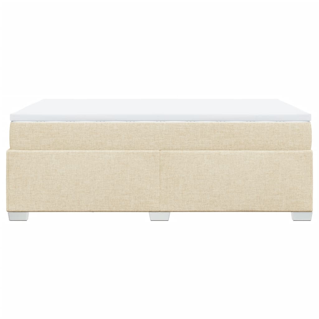 Giroletto a Molle con Materasso Crema 120x200 cm in Tessuto | homemem39