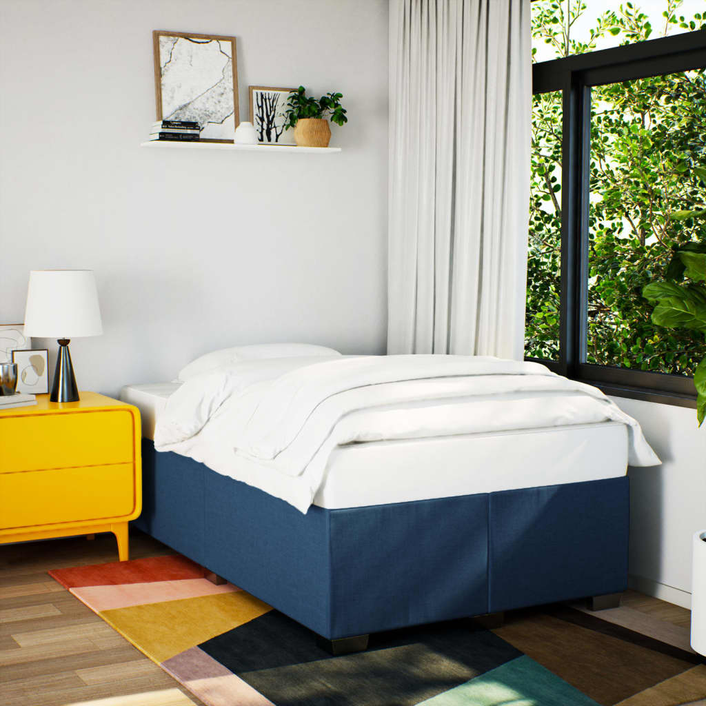 Giroletto a Molle con Materasso Blu 120x200 cm in Tessuto | homemem39