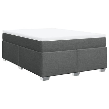 Giroletto a Molle con Materasso Grigio Scuro 140x190 cm Tessuto | homemem39