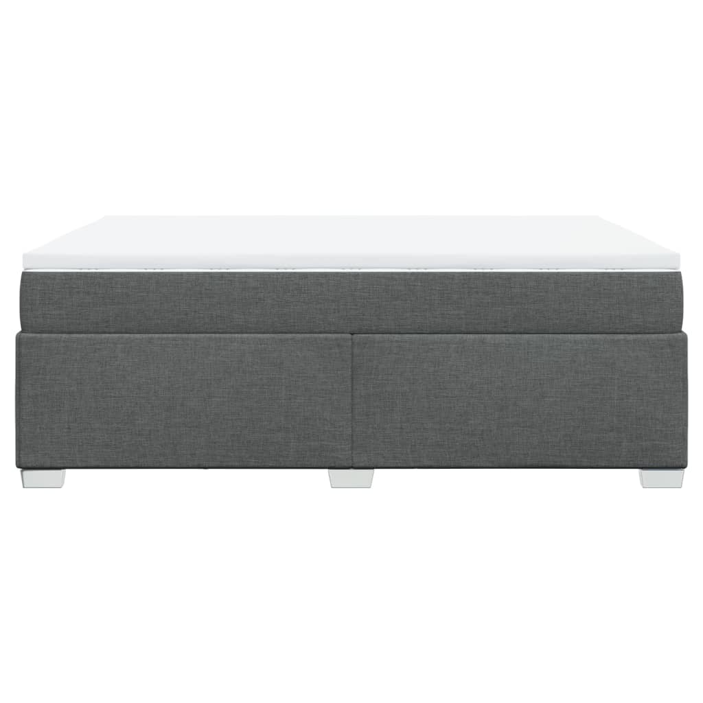 Giroletto a Molle con Materasso Grigio Scuro 140x190 cm Tessuto | homemem39