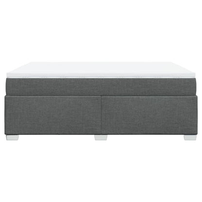 Giroletto a Molle con Materasso Grigio Scuro 140x190 cm Tessuto | homemem39