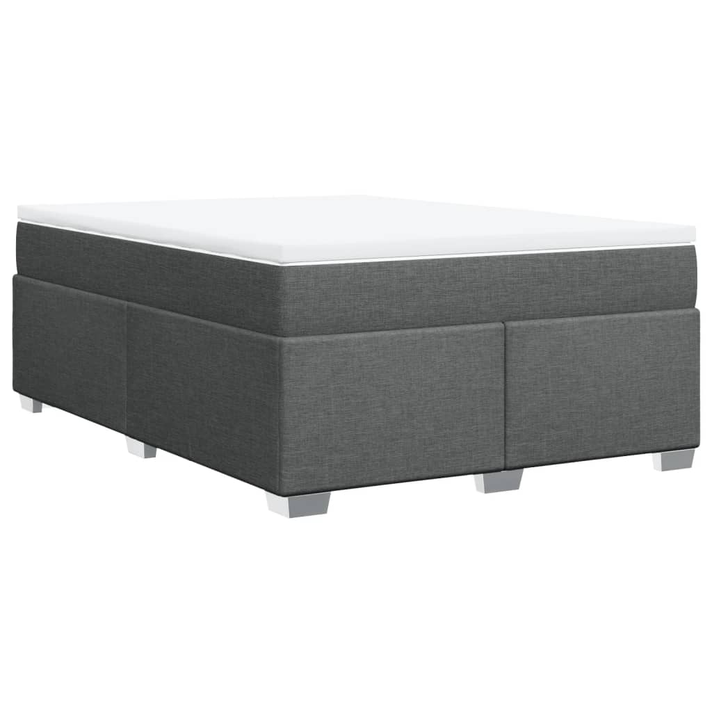 Giroletto a Molle con Materasso Grigio Scuro 140x190 cm Tessuto | homemem39