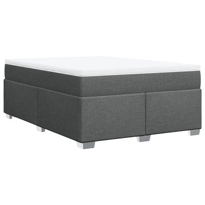 Giroletto a Molle con Materasso Grigio Scuro 140x190 cm Tessuto | homemem39