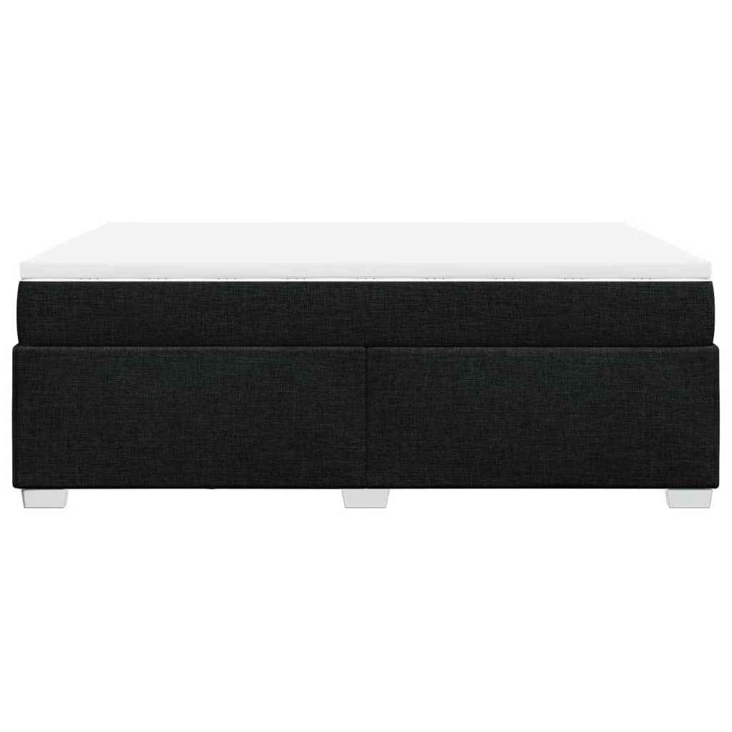 Giroletto a Molle con Materasso Nero 140x190 cm in Tessuto | homemem39
