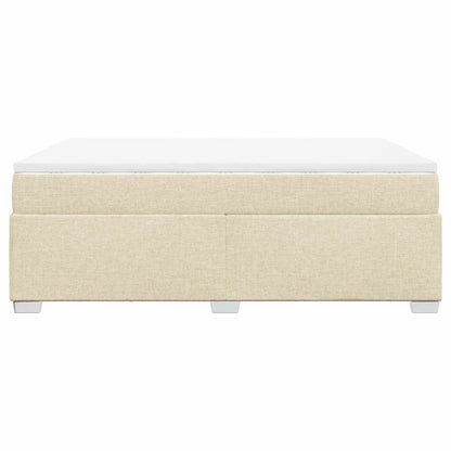 Giroletto a Molle con Materasso Crema 140x19 cm in Tessuto | homemem39