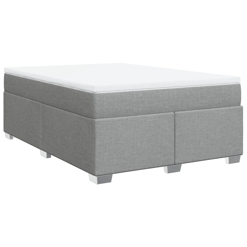 Giroletto a Molle con Materasso Grigio Chiaro 140x200cm Tessuto | homemem39