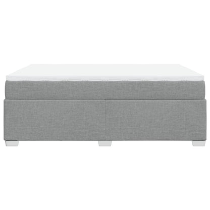 Giroletto a Molle con Materasso Grigio Chiaro 140x200cm Tessuto | homemem39