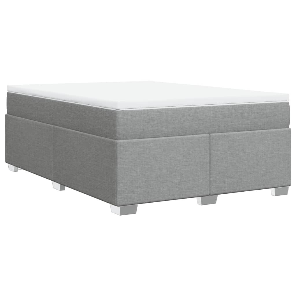 Giroletto a Molle con Materasso Grigio Chiaro 140x200cm Tessuto | homemem39