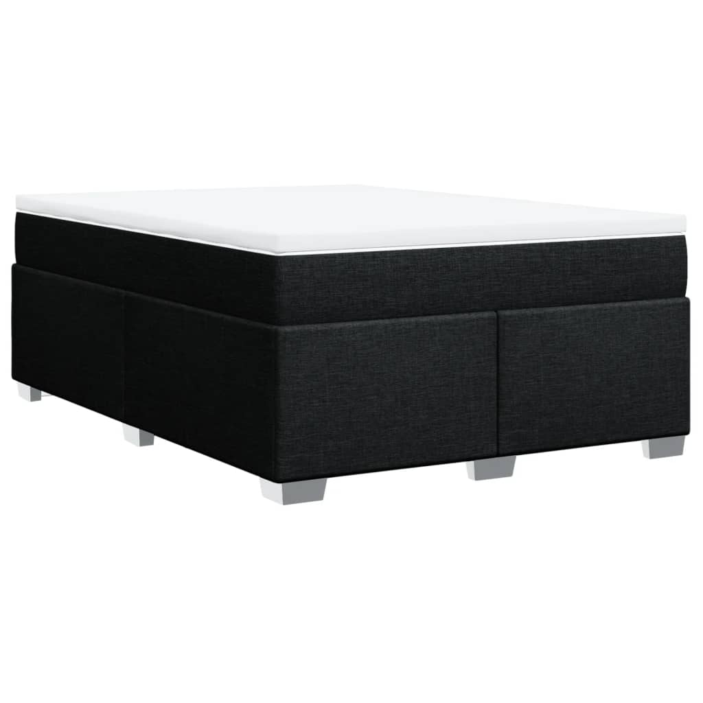 Giroletto a Molle con Materasso Nero 140x200 cm in Tessuto - homemem39