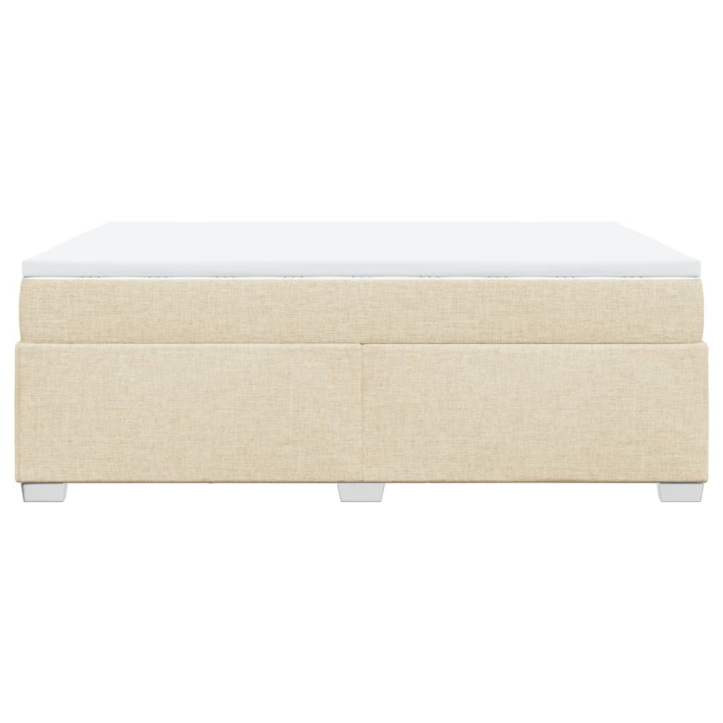 Giroletto a Molle con Materasso Crema 140x200 cm in Tessuto | homemem39