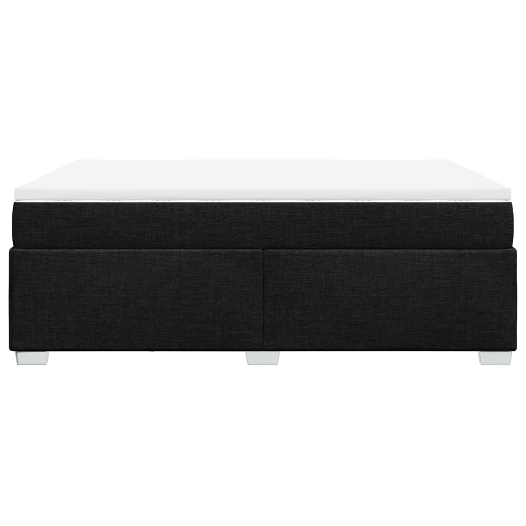 Giroletto a Molle con Materasso Nero 160x200 cm in Tessuto | homemem39