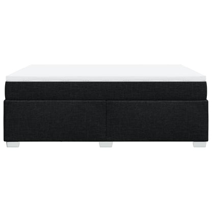 Giroletto a Molle con Materasso Nero 160x200 cm in Tessuto | homemem39