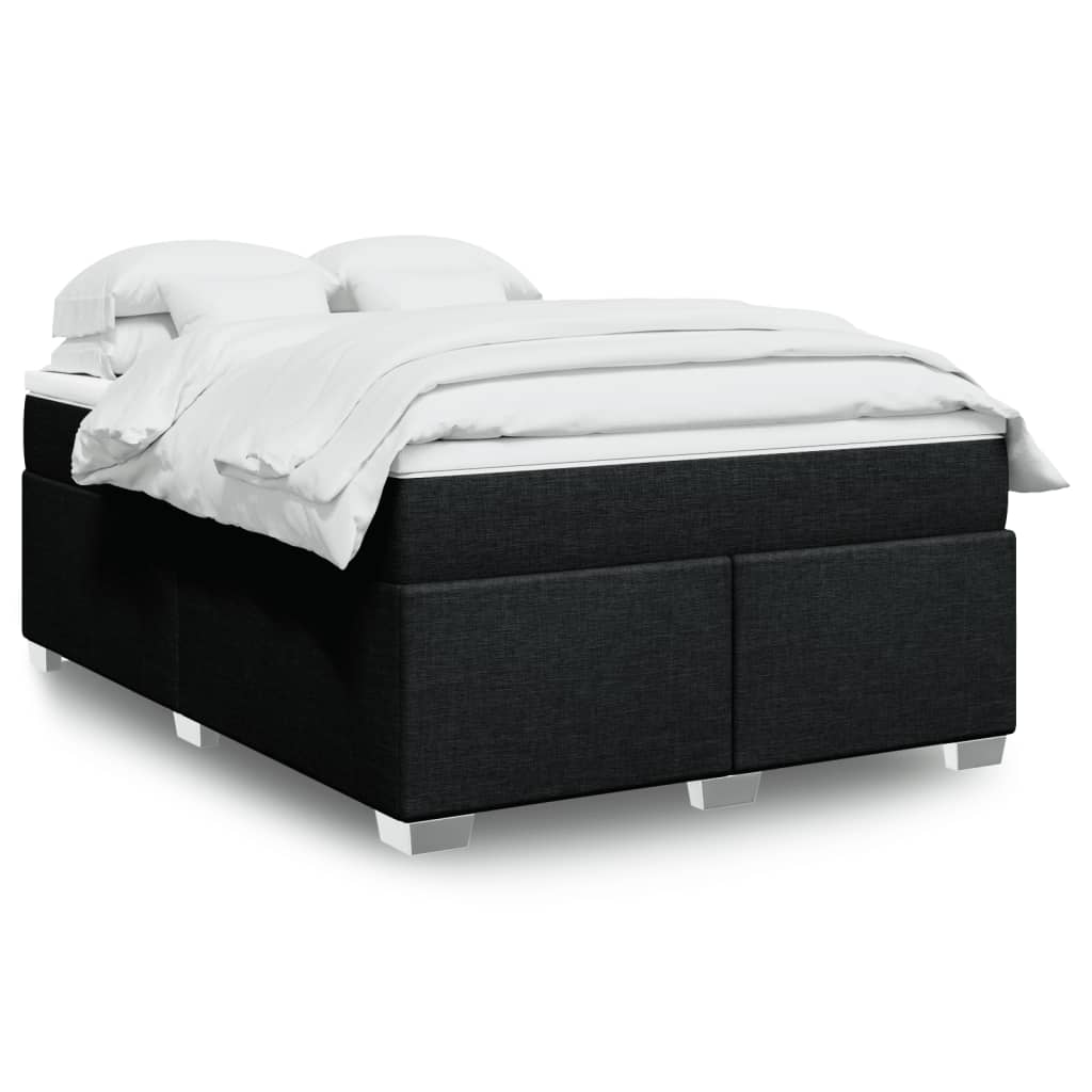 Giroletto a Molle con Materasso Nero 160x200 cm in Tessuto | homemem39