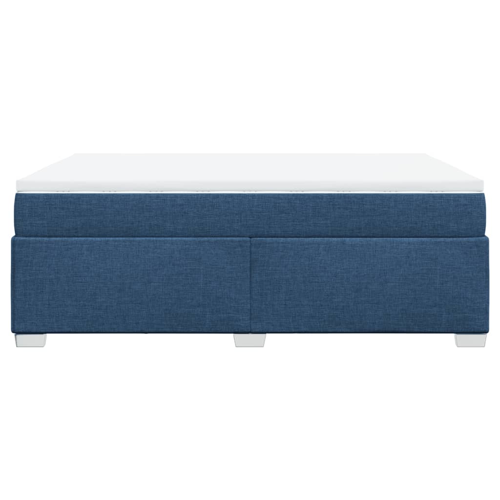 Giroletto a Molle con Materasso Blu 160x200 cm in Tessuto | homemem39