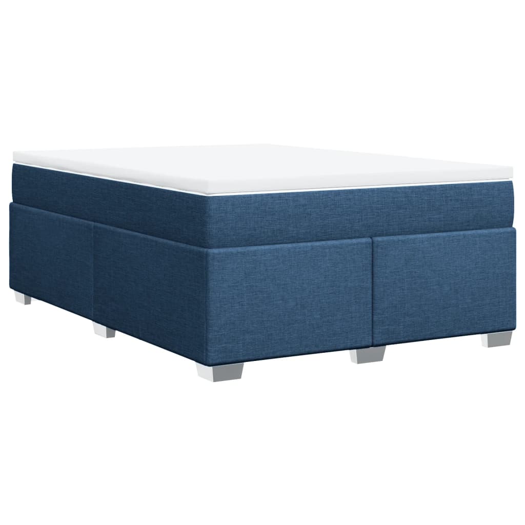 Giroletto a Molle con Materasso Blu 160x200 cm in Tessuto | homemem39