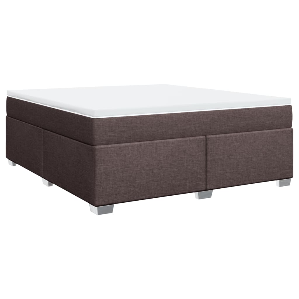 Giroletto a Molle con Materasso Marrone Scuro 180x200cm Tessuto | homemem39