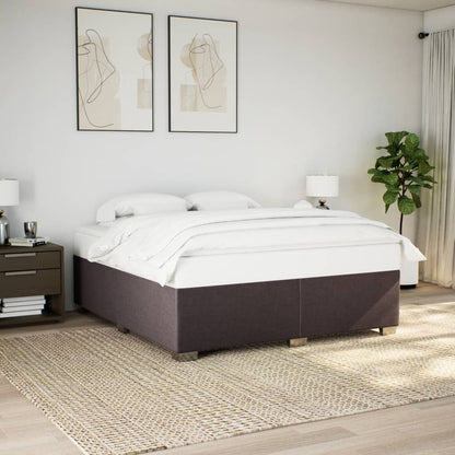 Giroletto a Molle con Materasso Marrone Scuro 180x200cm Tessuto | homemem39