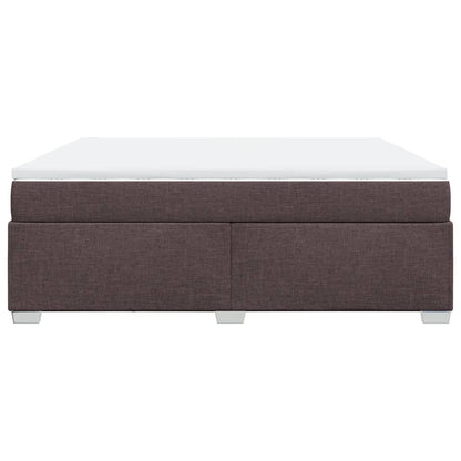 Giroletto a Molle con Materasso Marrone Scuro 180x200cm Tessuto | homemem39