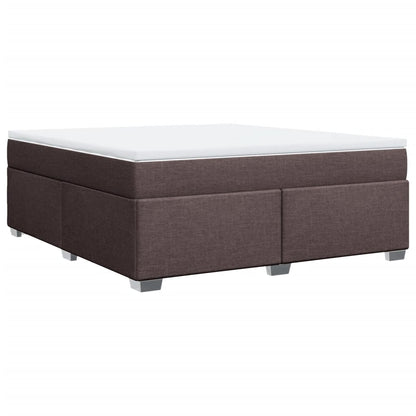 Giroletto a Molle con Materasso Marrone Scuro 180x200cm Tessuto | homemem39