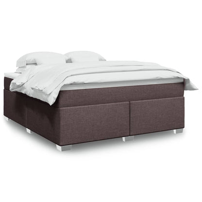 Giroletto a Molle con Materasso Marrone Scuro 180x200cm Tessuto | homemem39