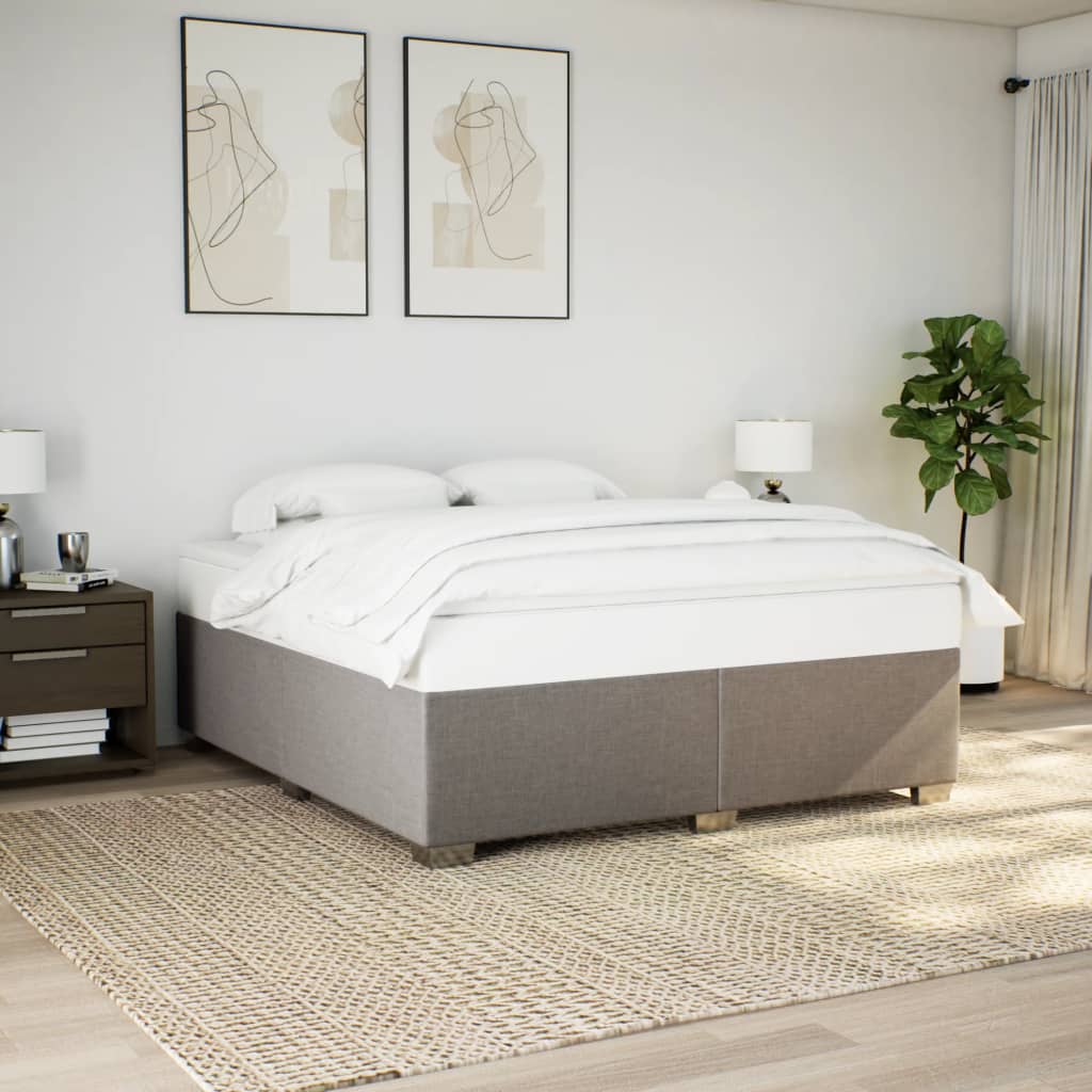 Giroletto a Molle con Materasso Tortora 180x200 cm in Tessuto | homemem39