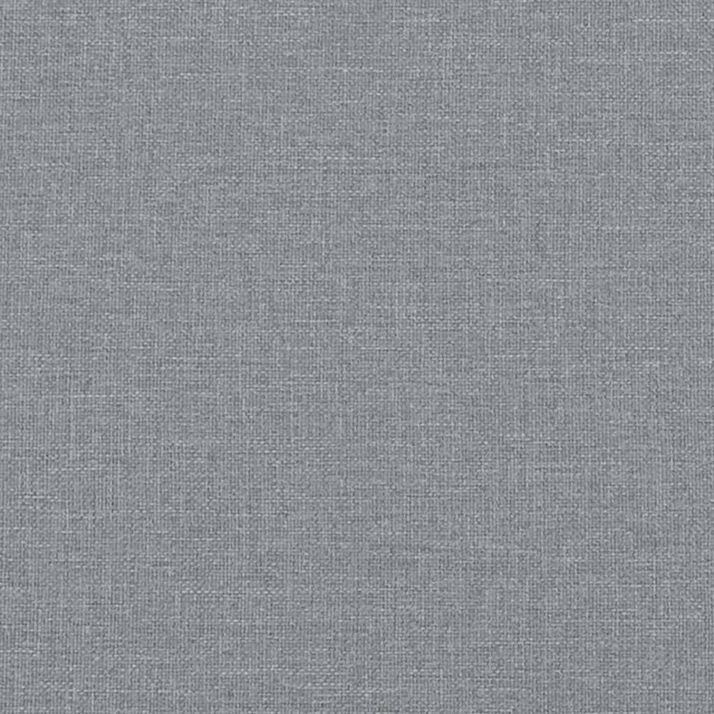 Giroletto a Molle con Materasso Grigio Chiaro 200x200cm Tessuto