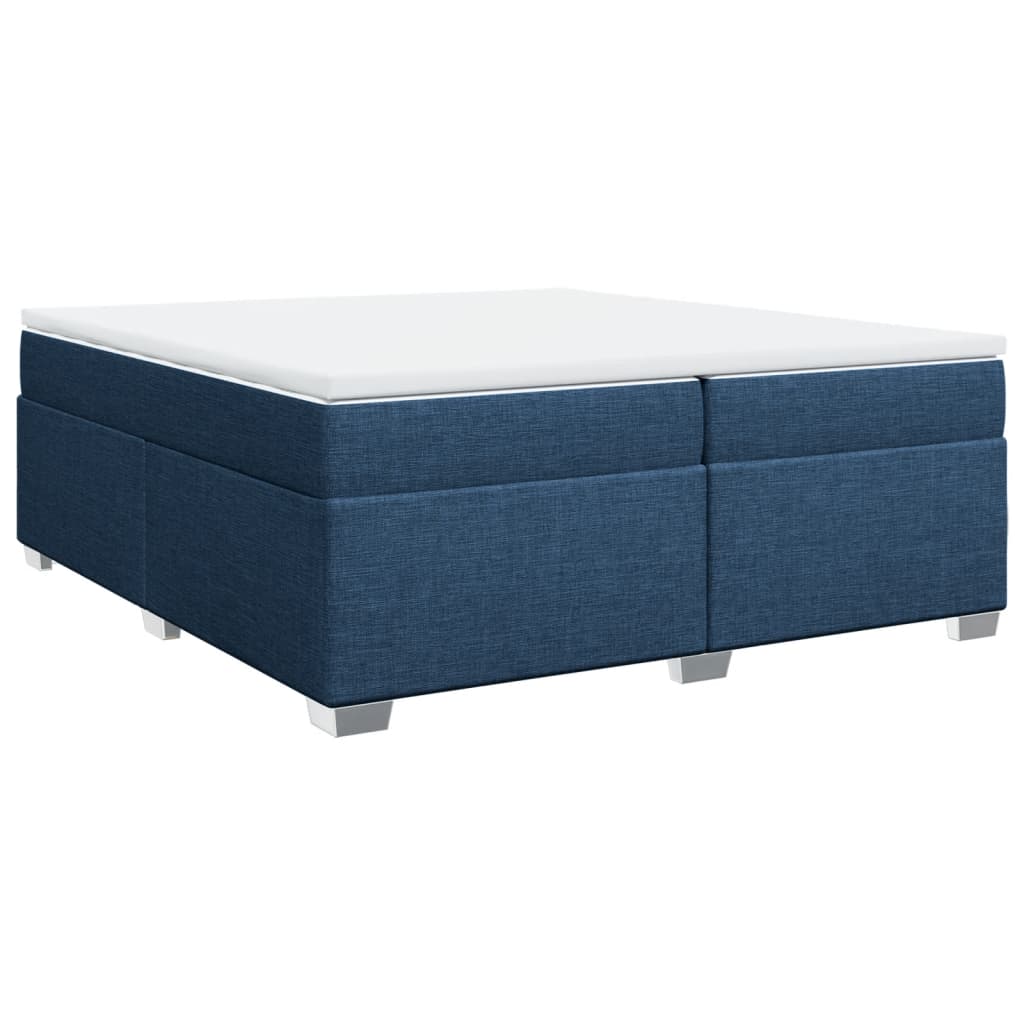 Giroletto a Molle con Materasso Blu 200x200 cm in Tessuto | homemem39