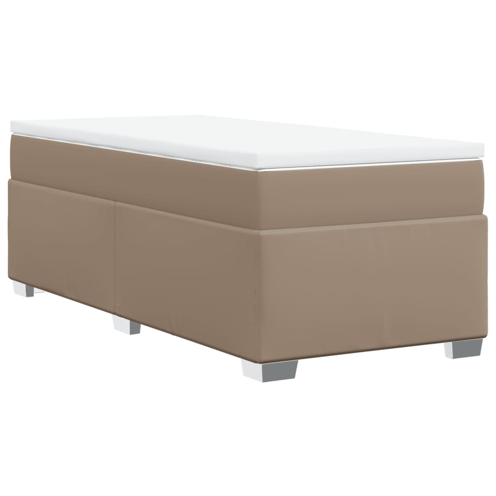 Giroletto a Molle con Materasso Cappuccino 80x200 cm Similpelle | homemem39