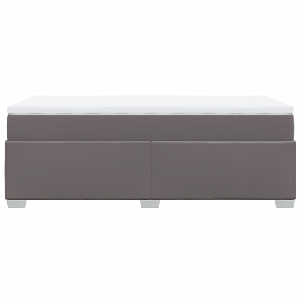 Giroletto a Molle con Materasso Grigio 90x190 cm in Similpelle | homemem39