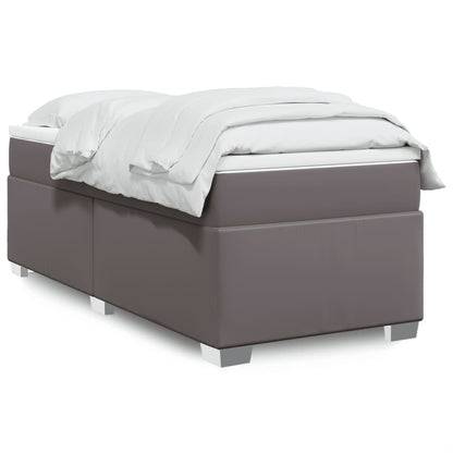 Giroletto a Molle con Materasso Grigio 90x190 cm in Similpelle | homemem39