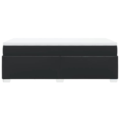 Giroletto a Molle con Materasso Nero 90x200 cm in Similpelle