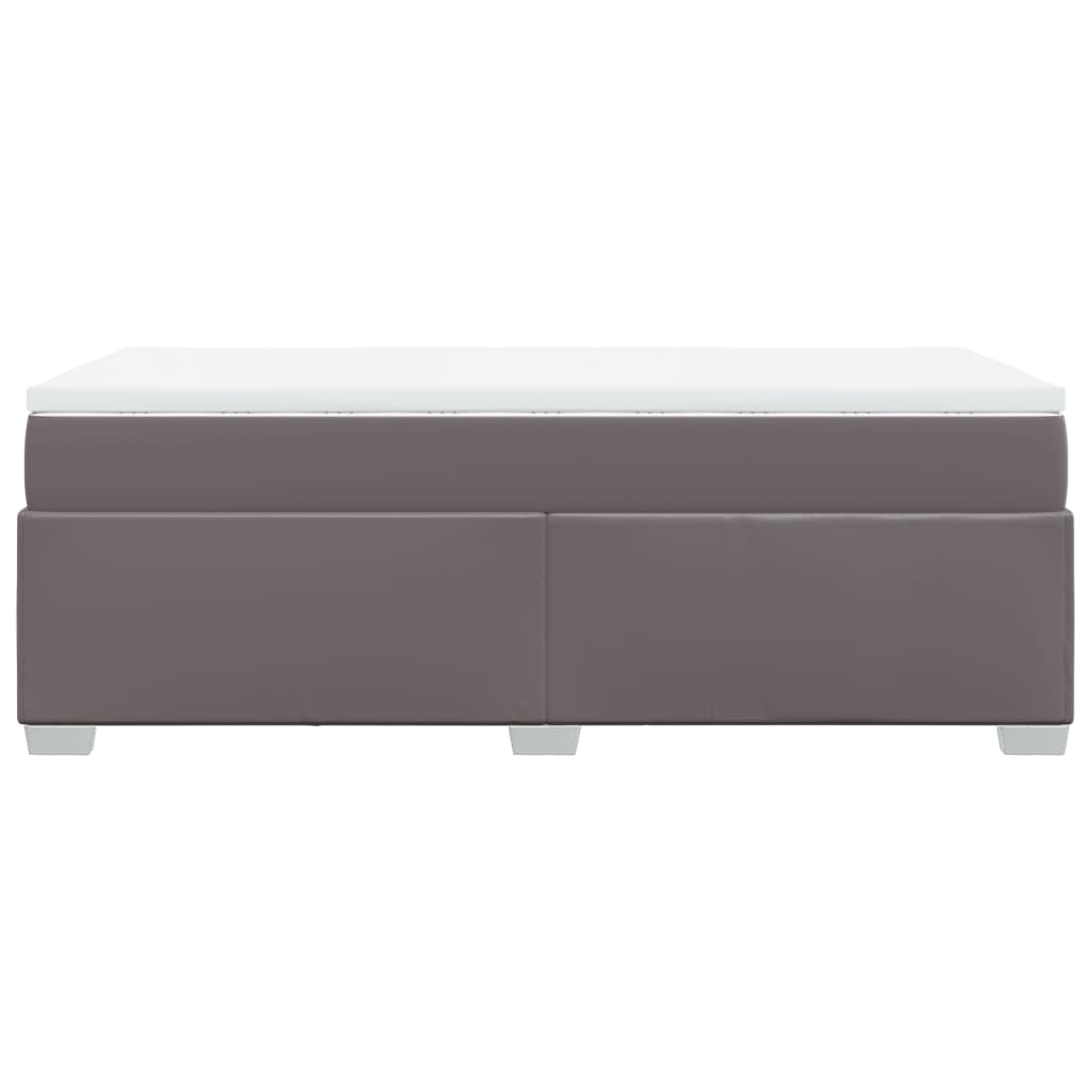 Giroletto a Molle con Materasso Grigio 100x200 cm in Similpelle - homemem39