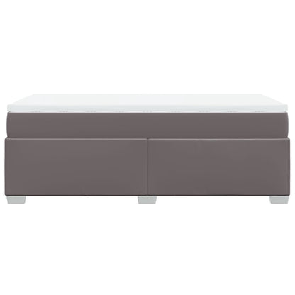 Giroletto a Molle con Materasso Grigio 100x200 cm in Similpelle - homemem39