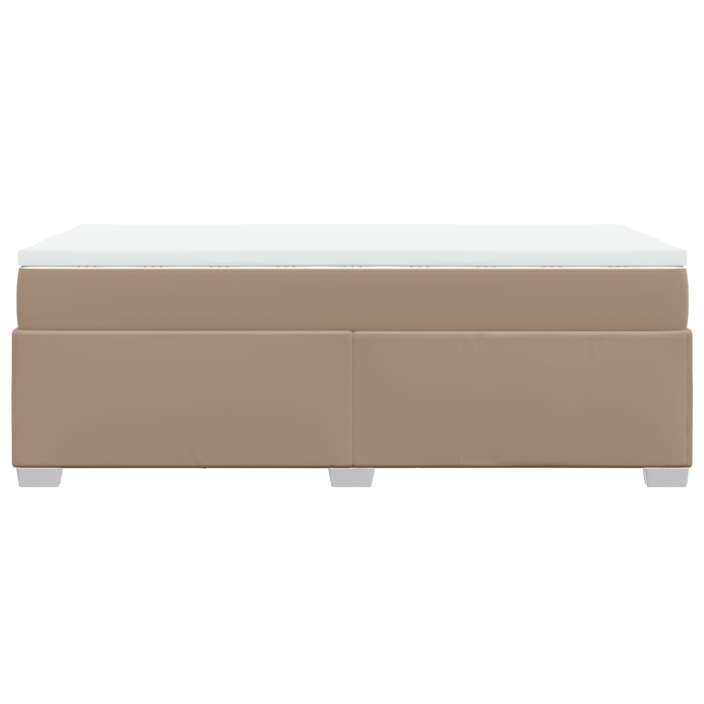 Giroletto a Molle con Materasso Cappuccino 100x200cm Similpelle