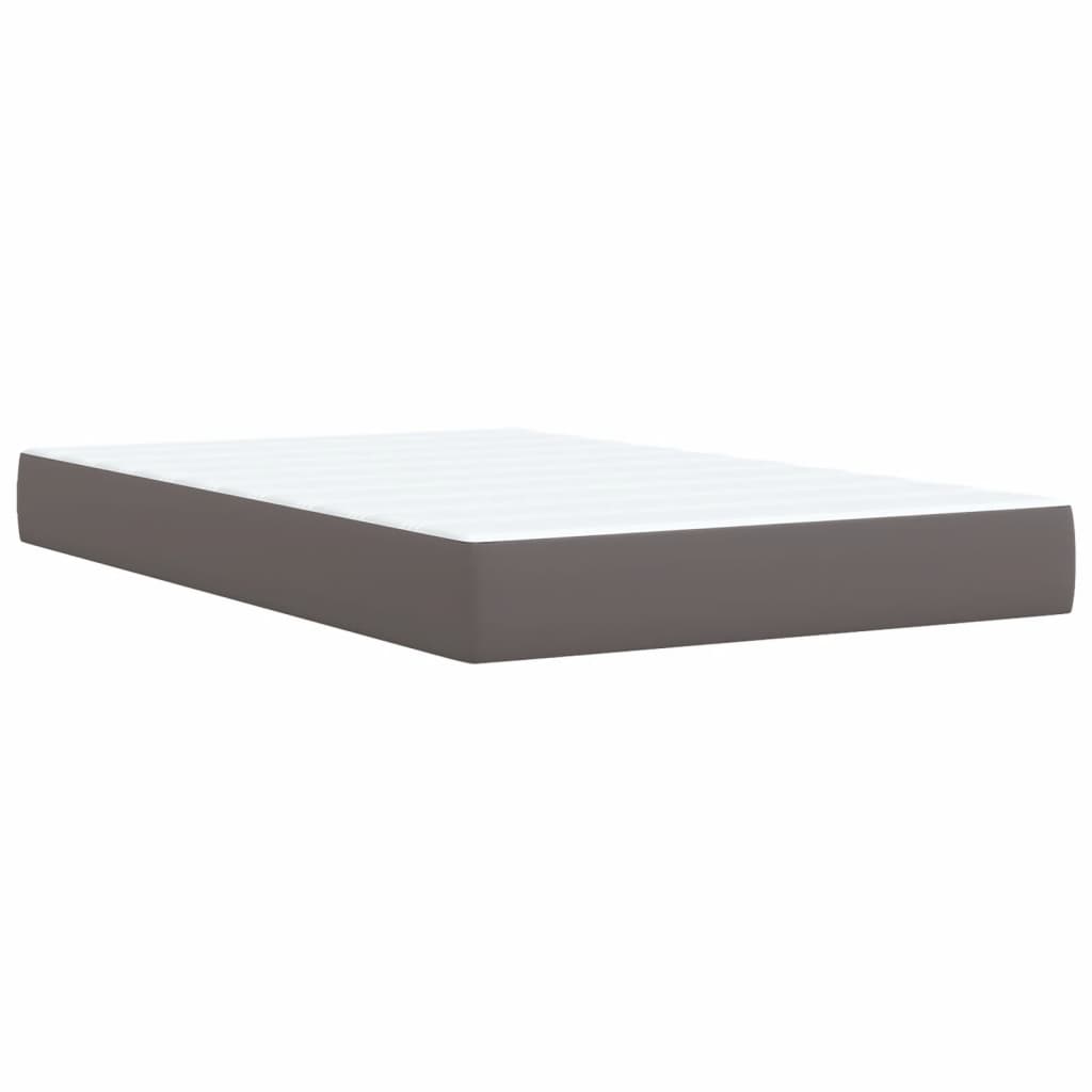Giroletto a Molle con Materasso Grigio 120x190 cm in Similpelle | homemem39